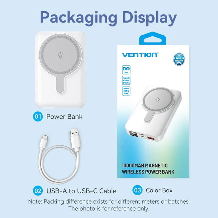 Vention Powerbank FHTW0 10000mAh 22.5W Wireless Blanco Vention Powerbank FHTW0 10000mAh 22.5W Wireless Blanco